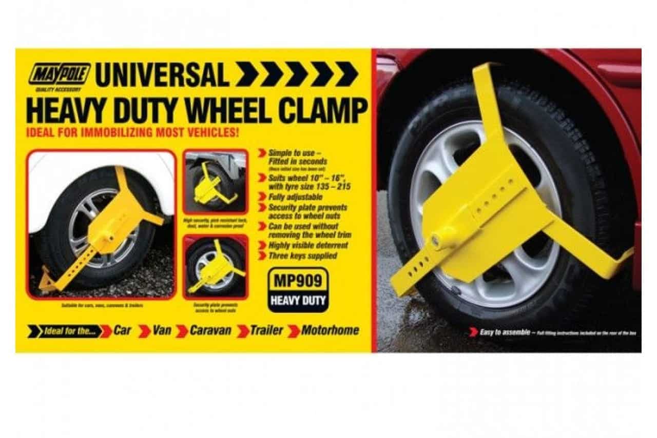 Heavy Duty Wheel Clamp 10"16" Big Bear Outdoor